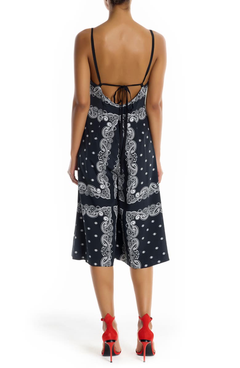 KENDALL + KYLIE Bandana Silk Jumpsuit, Alternate, color, 