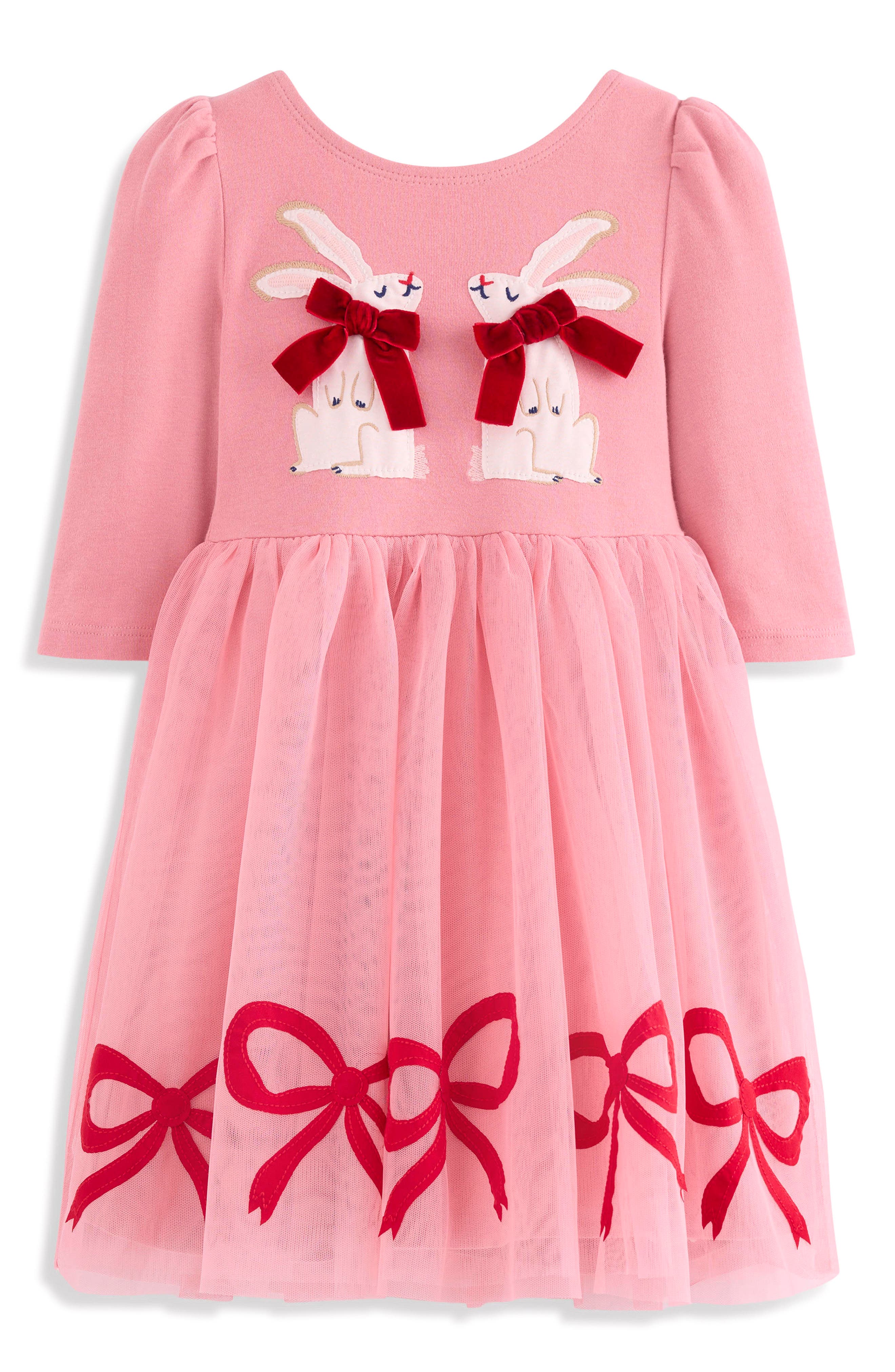 Mini Boden Kids' Appliqué Tulle Dress