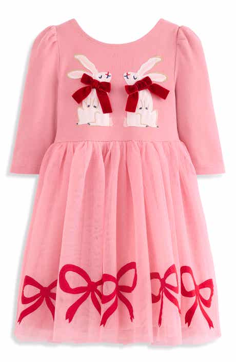 Mini Boden Kids' Appliqué Tulle Dress