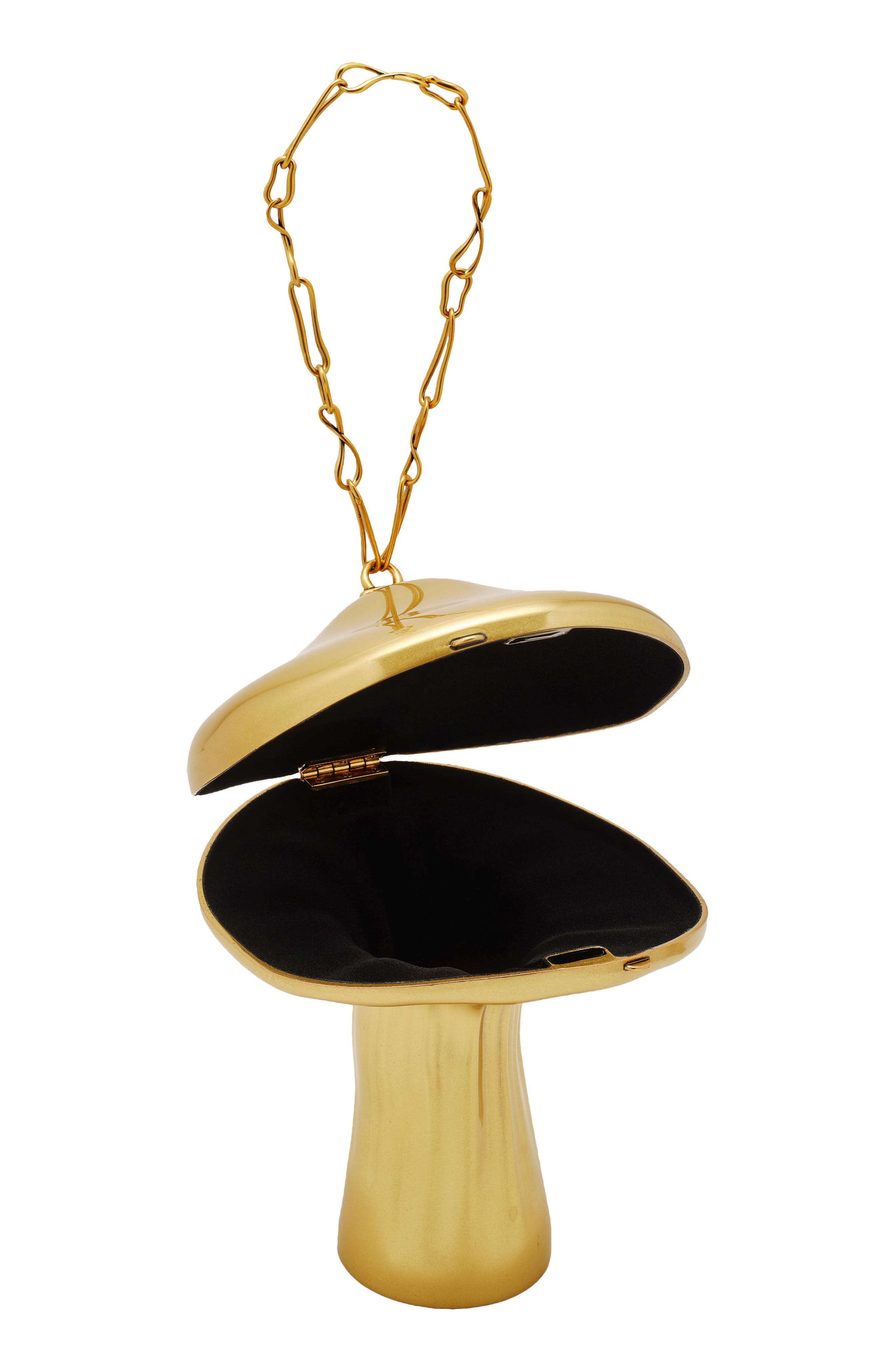 Cult Gaia Fungo Clutch, Alternate, color, Antique Brass