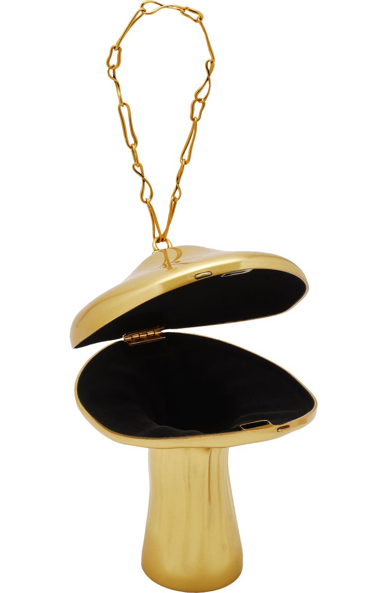 Cult Gaia Fungo Clutch, Alternate, color, Antique Brass