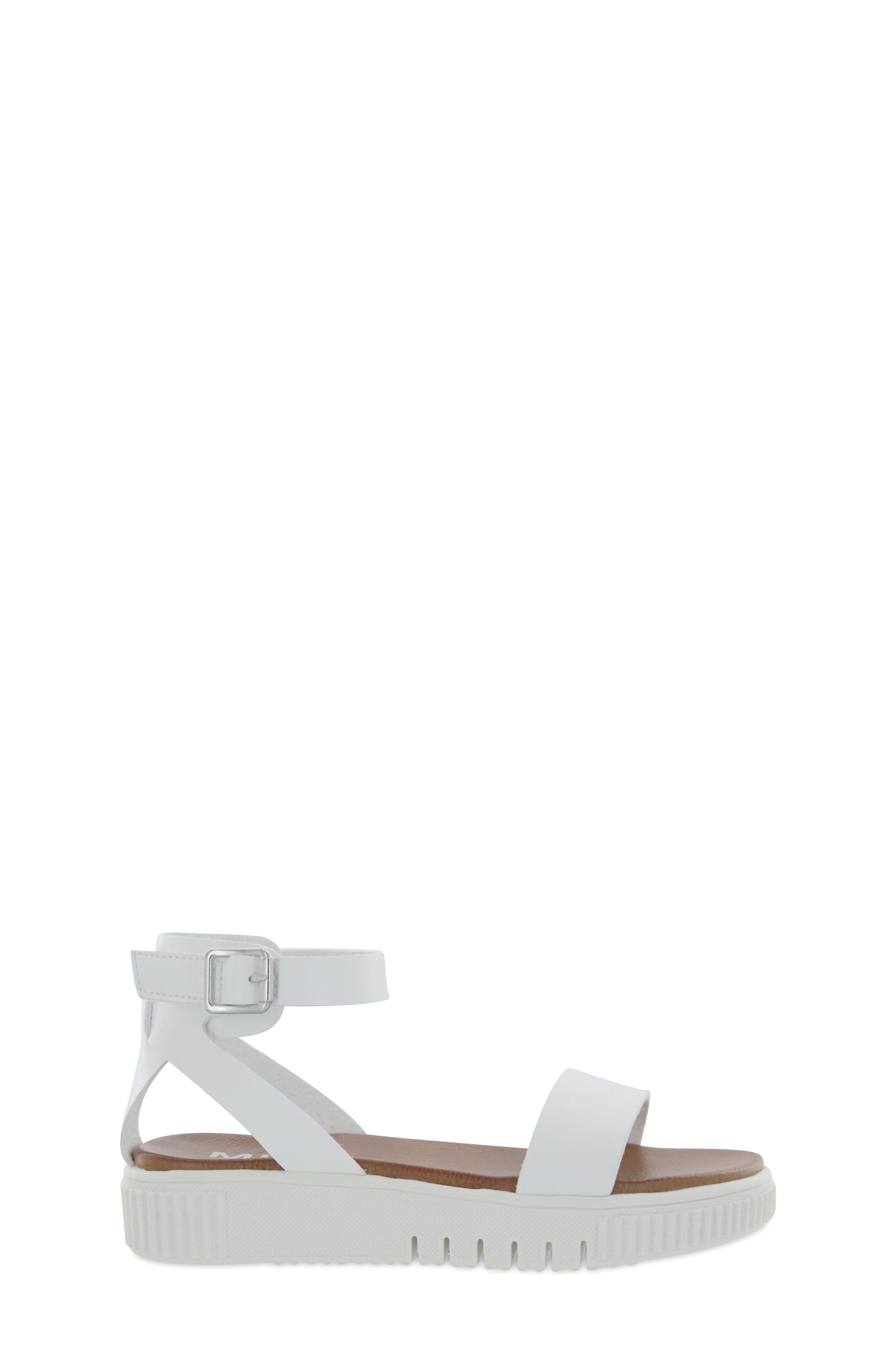 Lunna Platform Sandal, Alternate, color, WHITE