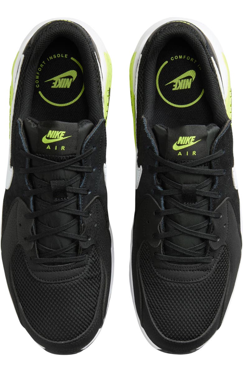 Nike Air Max Excee Sneaker, Alternate, color, Black/ White/ Cyber Green