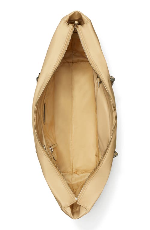 Tory Burch Ella Chain Zip Tote In Nude