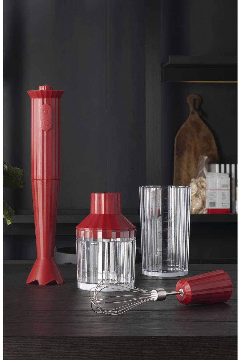 Plissé Hand Blender Set, Alternate, color, RED