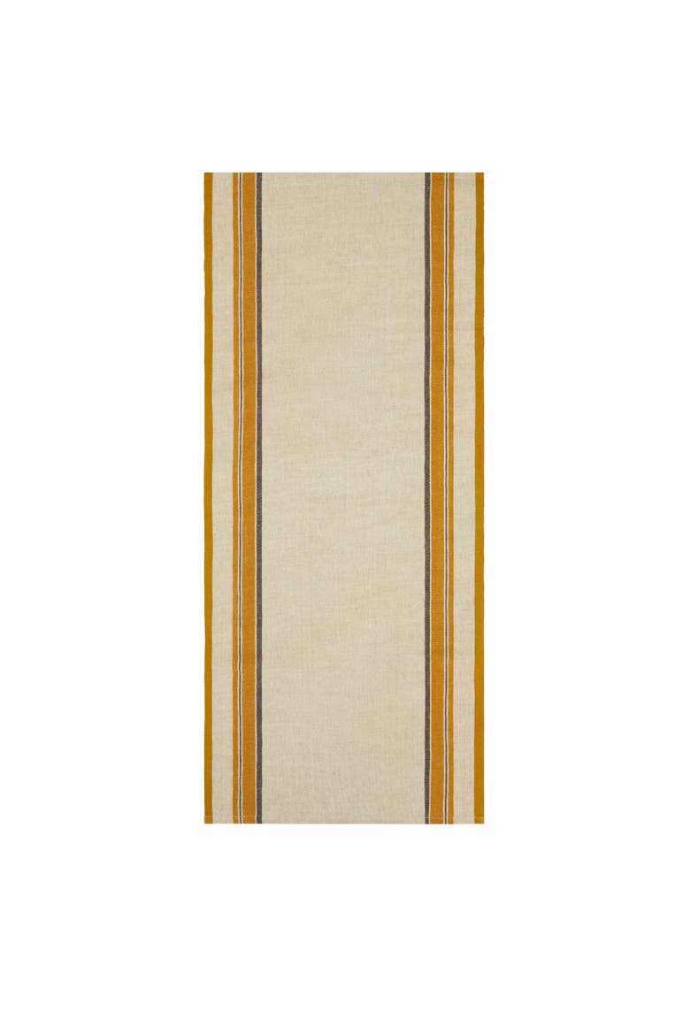 Antibes Runner, Alternate, color, Natural, Mustard 20" x 72"