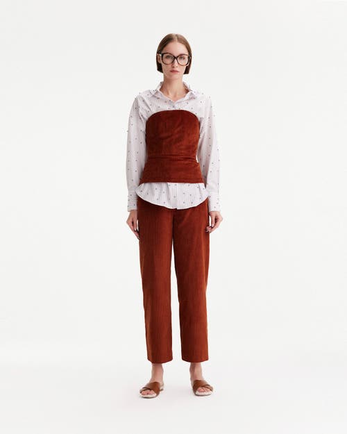 Theo The Label Women's Neutrals / Brown Clotho Corduroy Bootcut Pant In Cinnamon