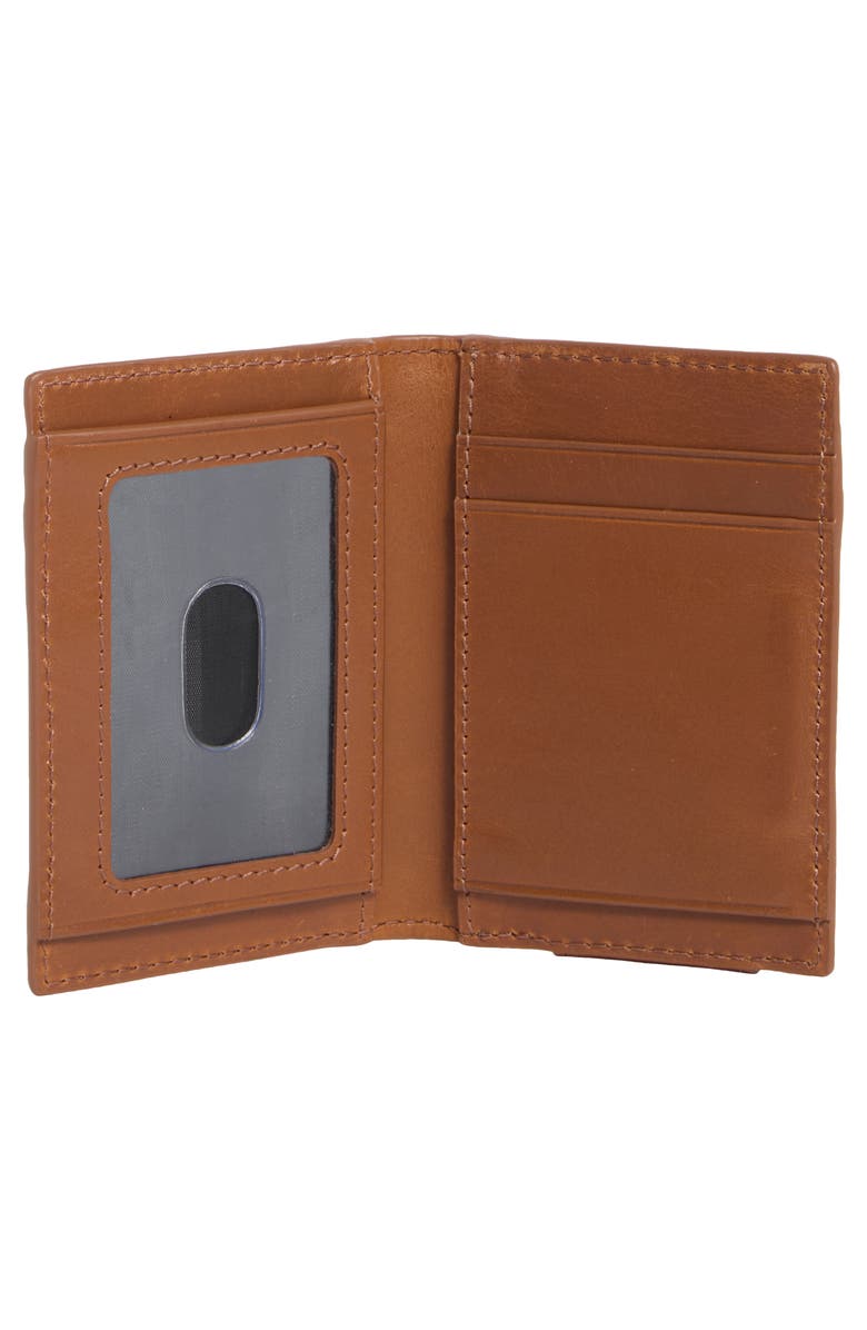 Johnston & Murphy Hunter Glazed Leather Money Clip Wallet, Alternate, color, Tan