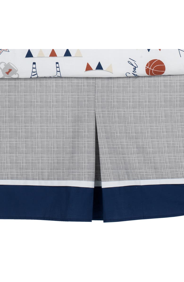 Lambs & Ivy Hall of Fame Sports Animals 5-Piece Crib Bedding Set, Alternate, color, Gray
