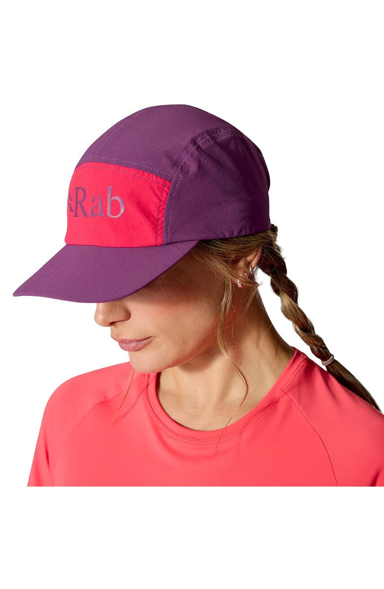 Rab Talus 5-Panel Cap, Alternate, color, Plum/Watermelon