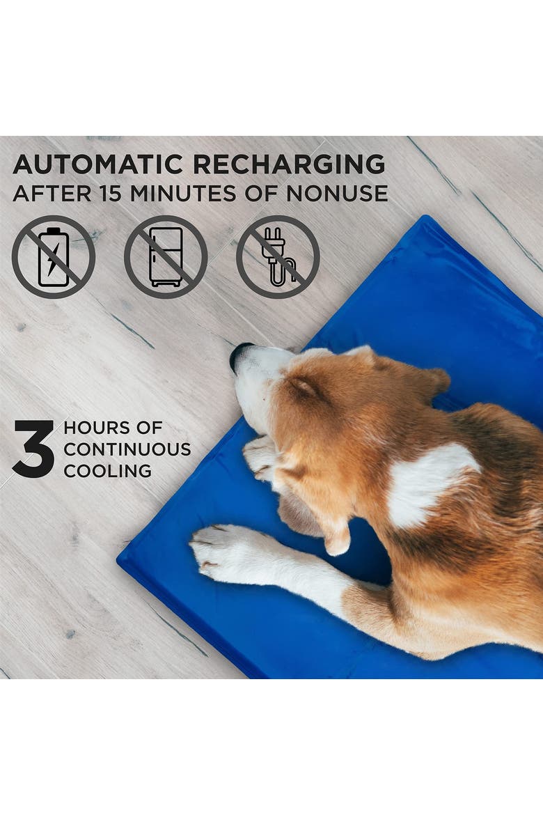 Dog Cooling Mat with Durable Non-Toxic Gel Design, Alternate, color, Blue
