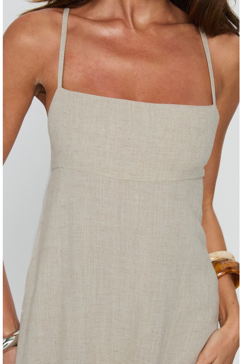 Solie Tie Back Maxi Dress, Alternate, color, NATURAL
