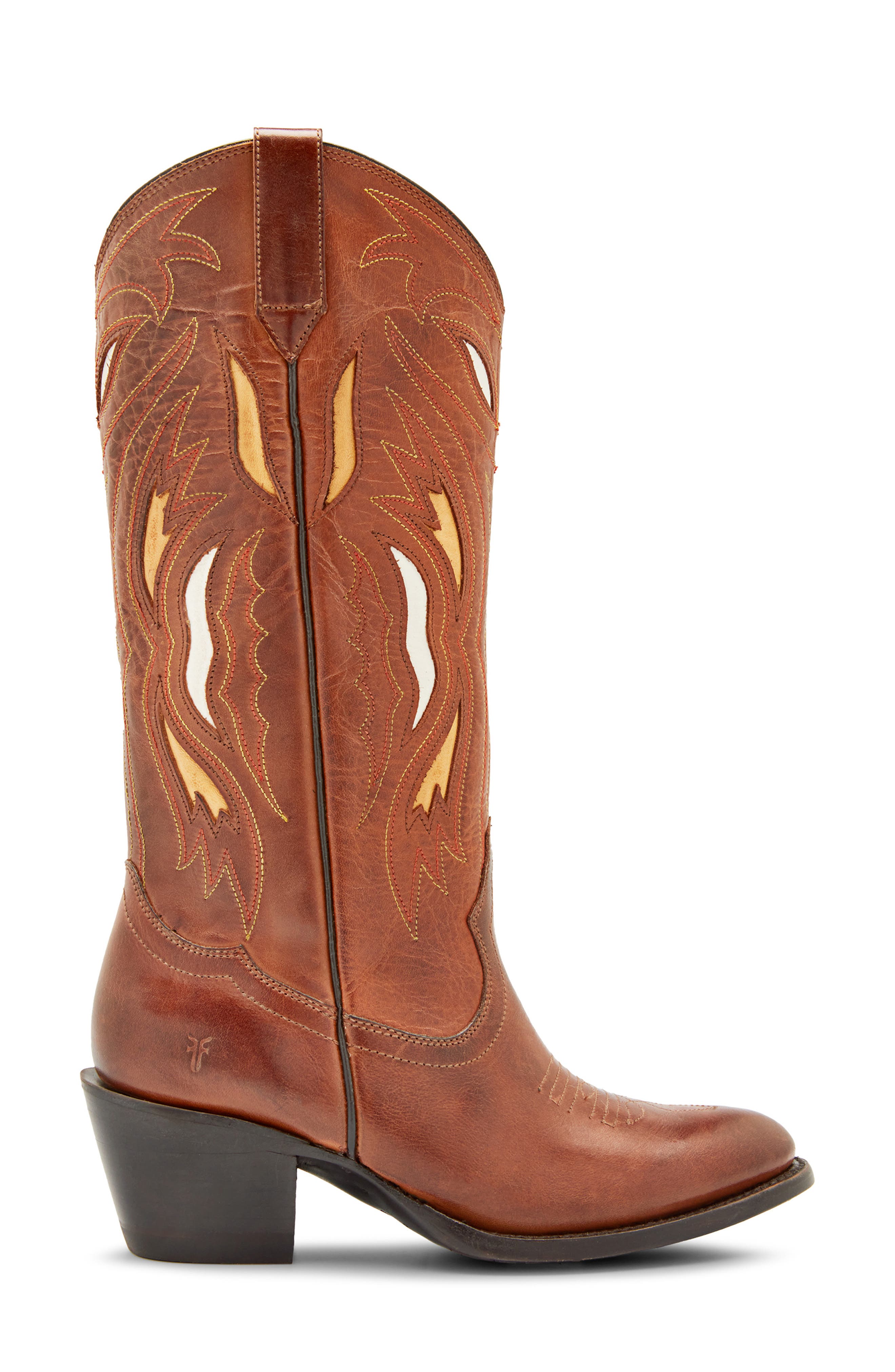 Frye Shelby Deco Stitch Western Boot, Alternate, color, 