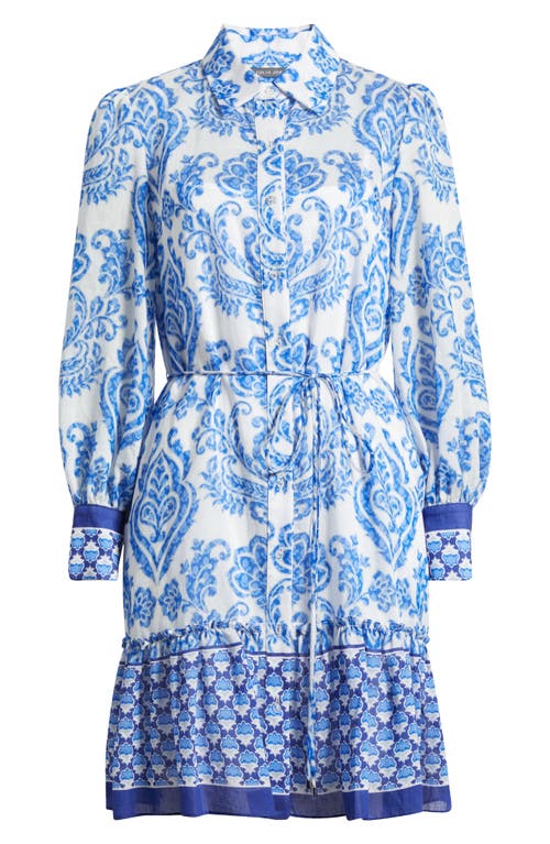 Julia Jordan Mixed Print Long Sleeve Shirtdress In Multi