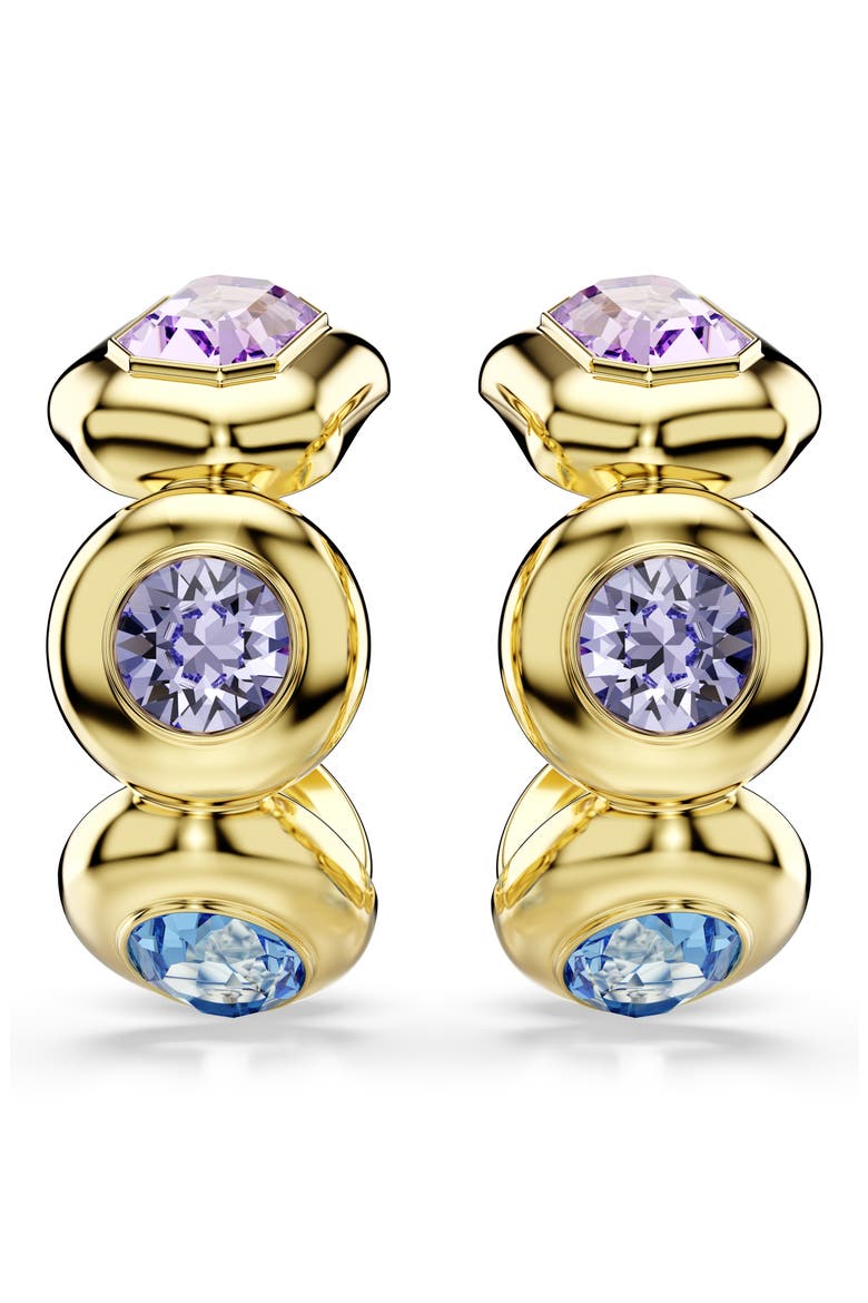 Gema Crystal Hoop Earrings, Alternate, color, GOLD/ MULTI
