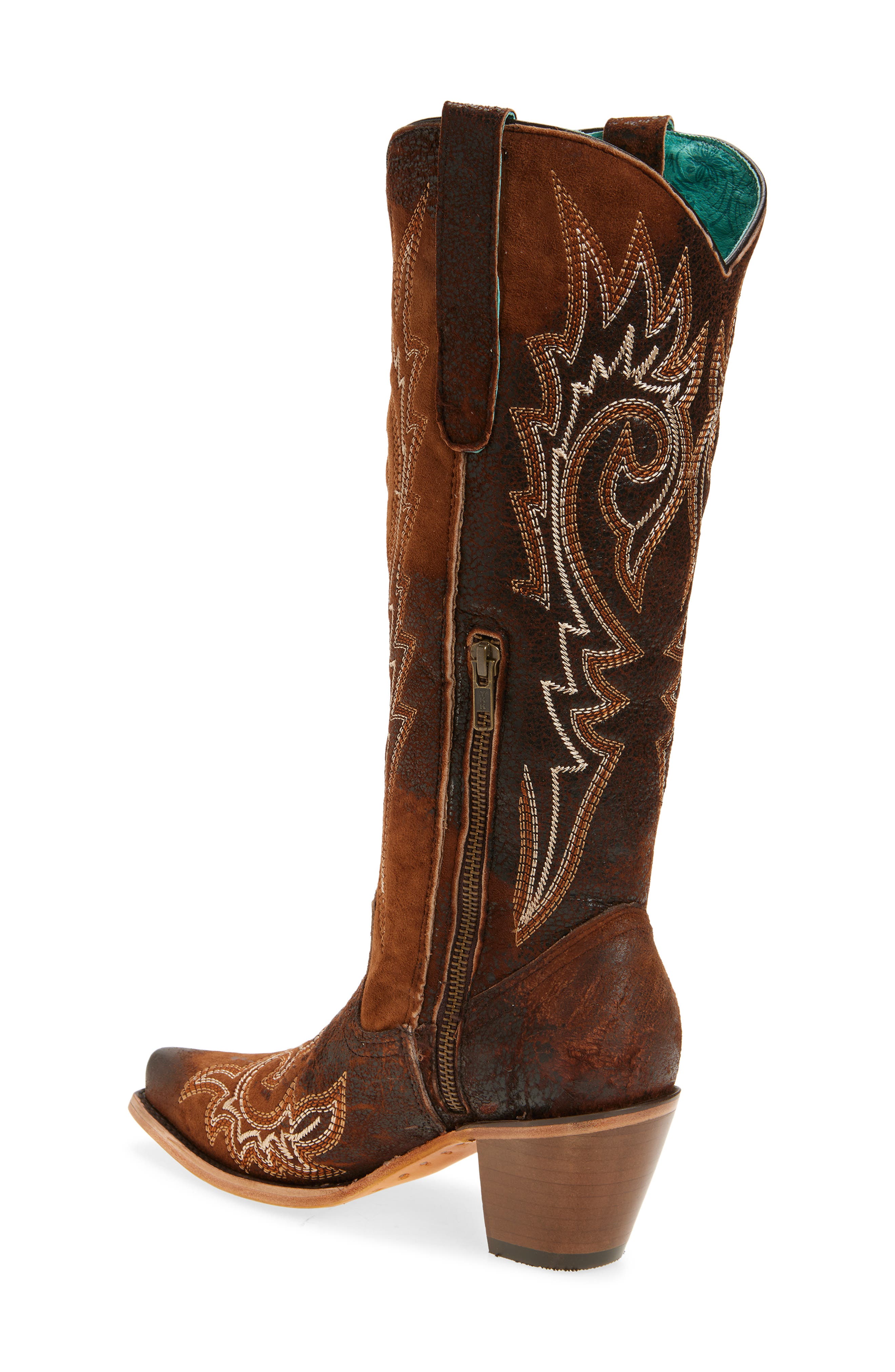 CORRAL Knee High Western Boot, Alternate, color, Brown