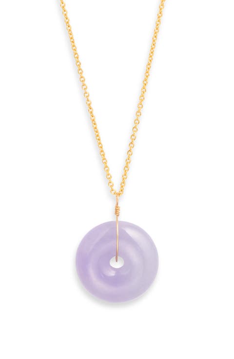 Maia Purple Jade Pendant Necklace