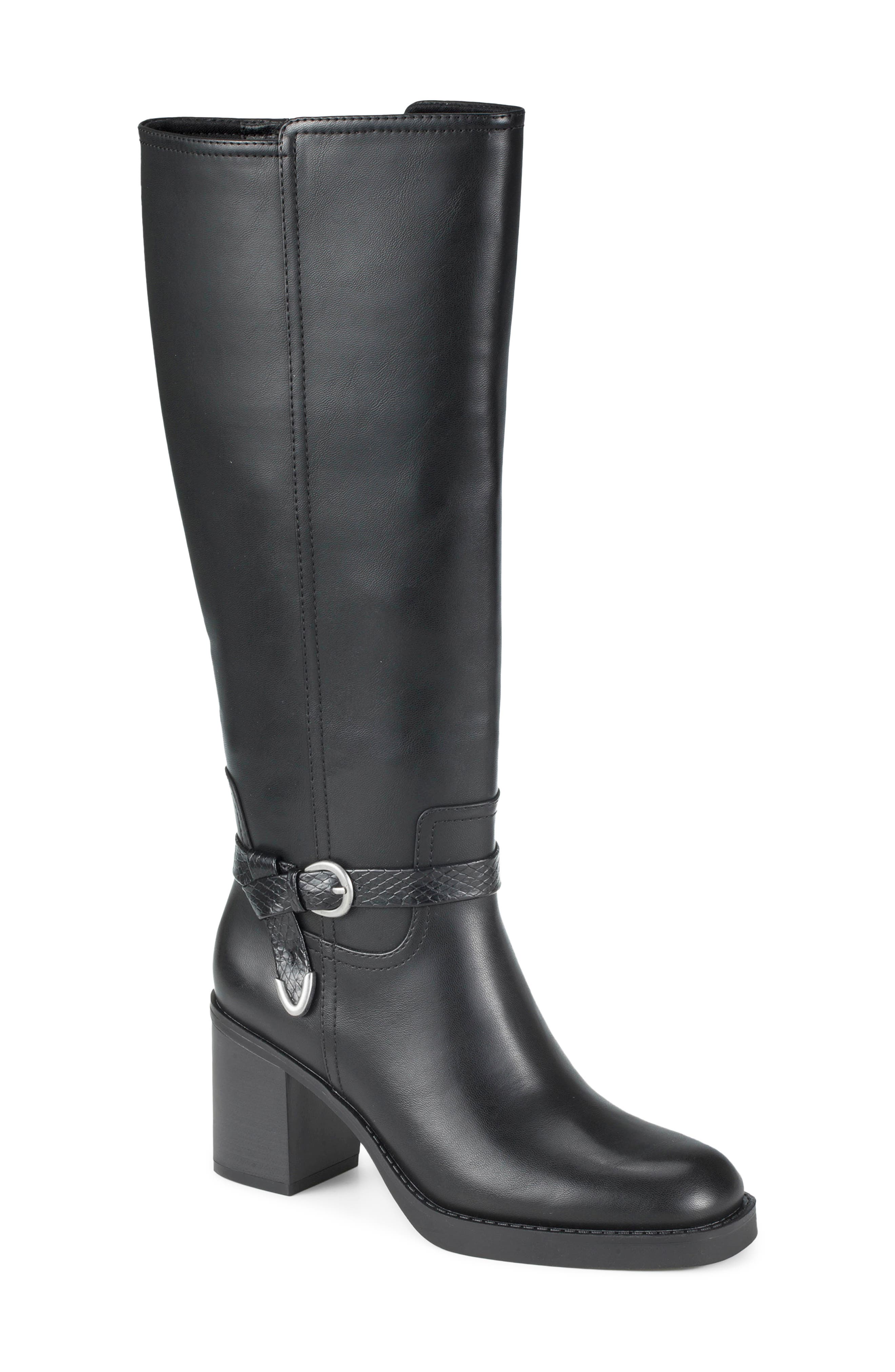 Glenette Tall Boot, Main, color, BLACK