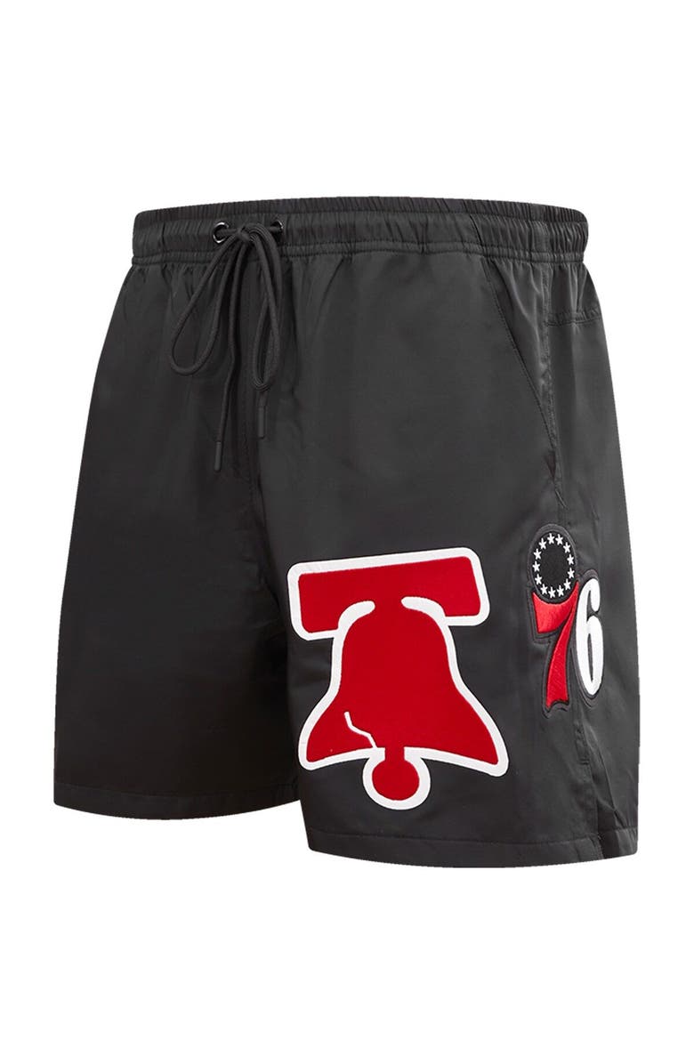 PRO STANDARD Men's Pro Standard Black Philadelphia 76ers Classics Woven Shorts, Alternate, color,
