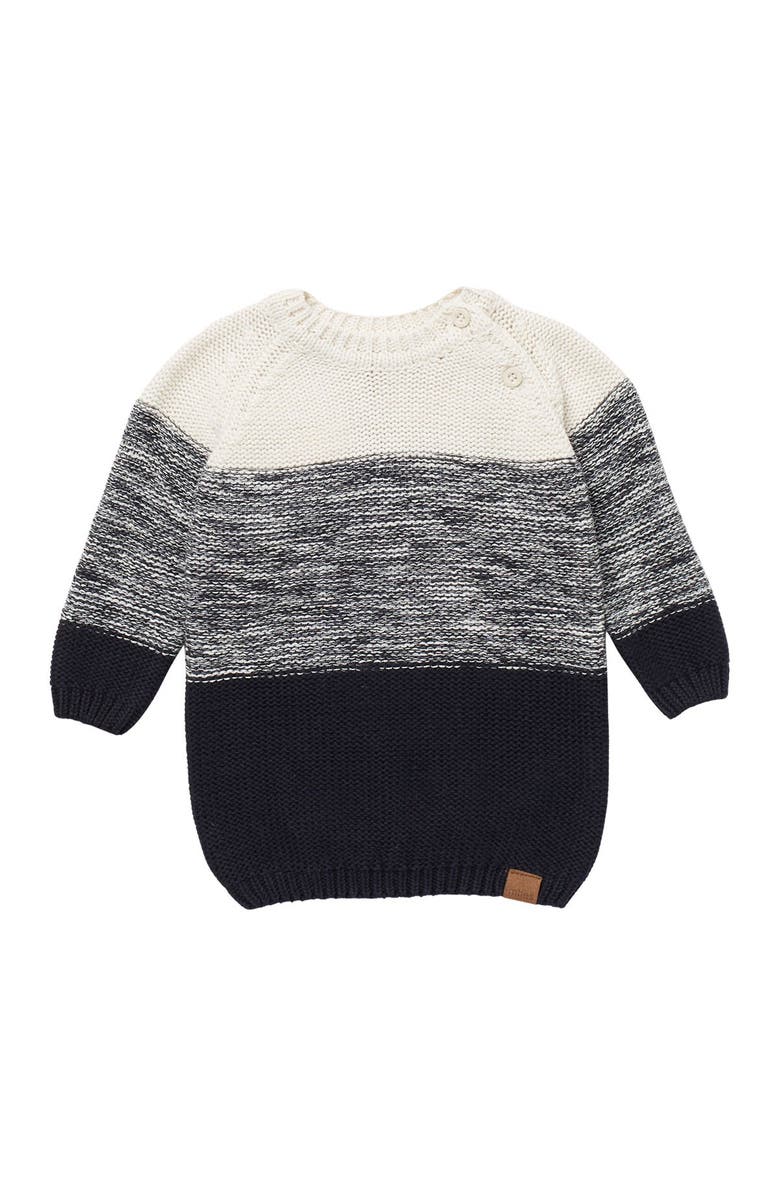 miles Button Shoulder Stripe Sweater Dress, Main, color, 