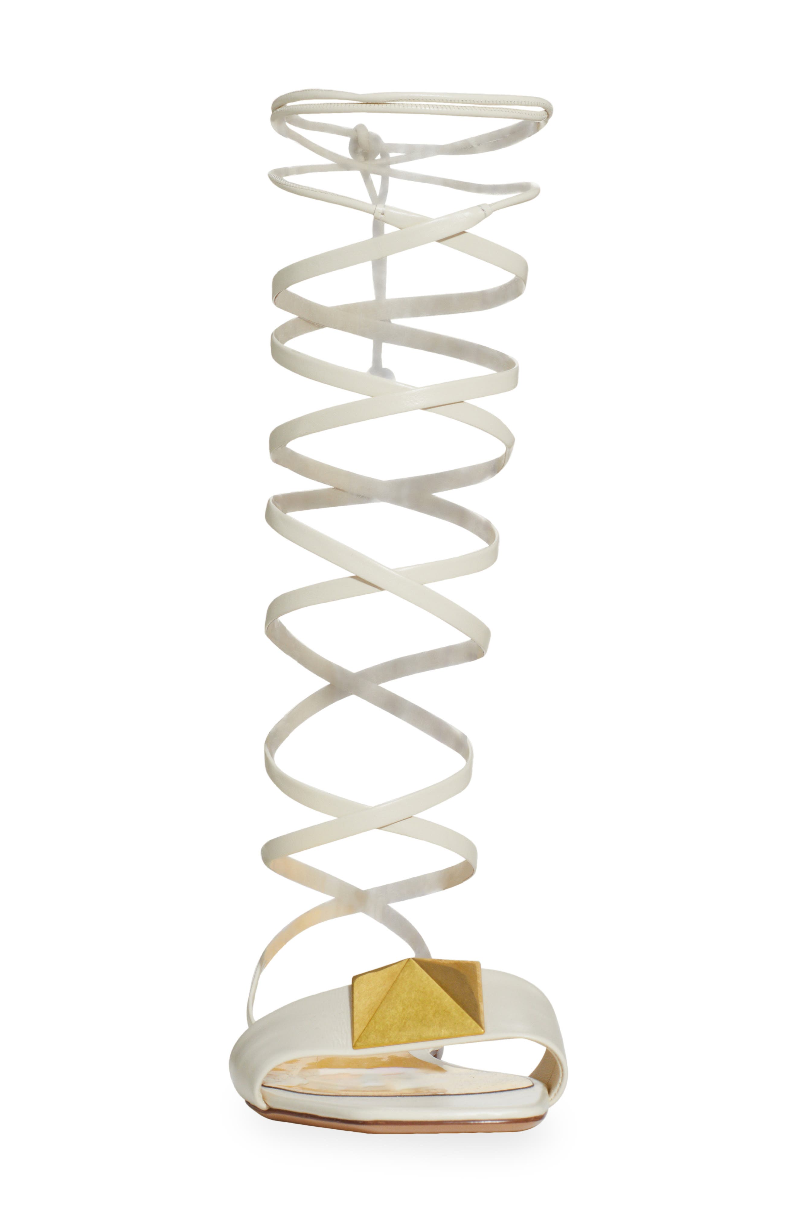 Valentino Garavani Roman Stud Wrap Sandal, Alternate, color, 