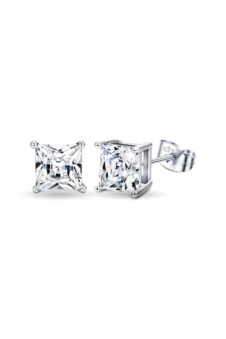 Sterling Silver Square Studs, Main, color, silver