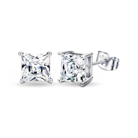 Sterling Silver Square Studs