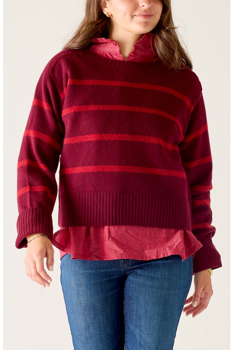 Sausalito Cashmere Sweater, Main, color, Pino/Red