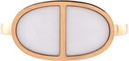 Pre-Owned Hermes Chaine d'Ancre Verso Ring 18K Rose Gold with Ceramic Small