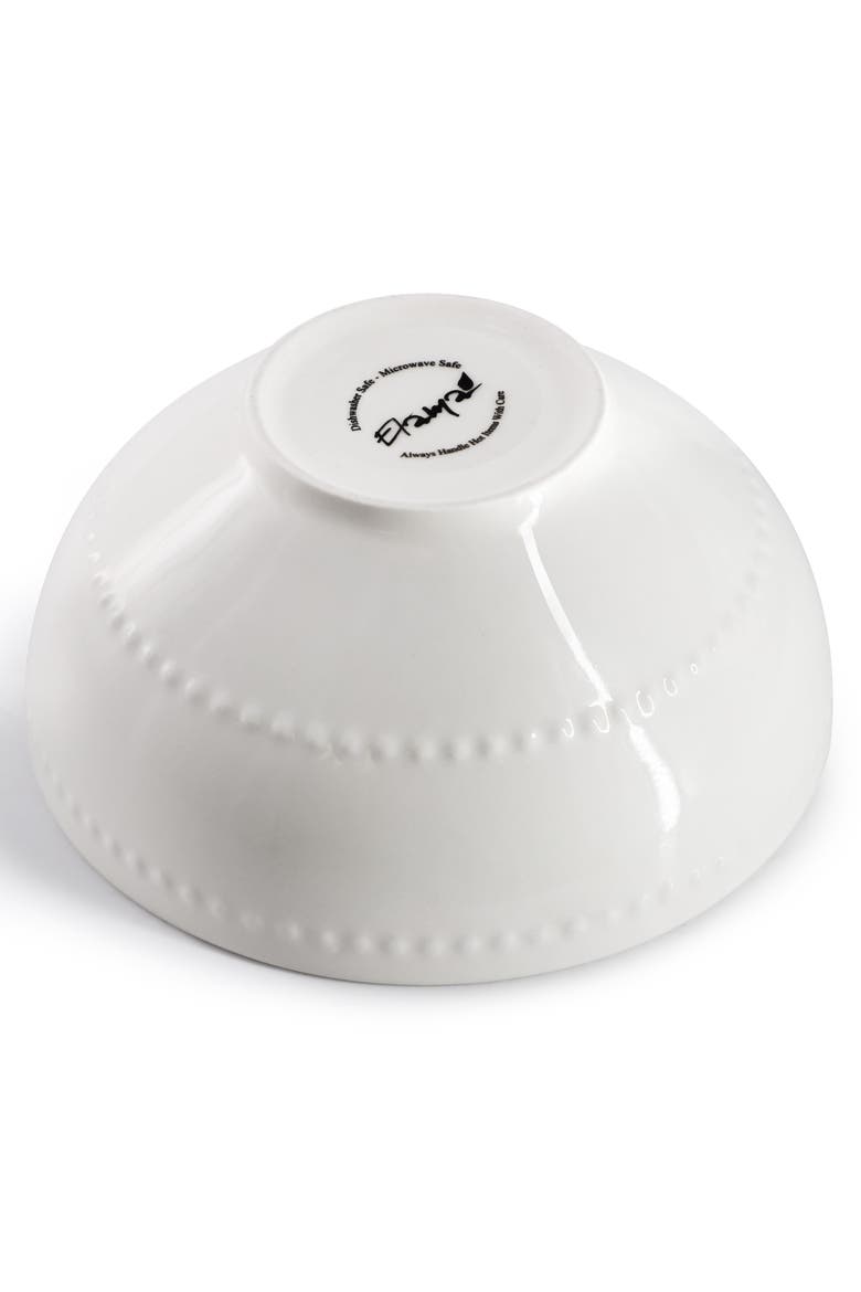 6 Piece Stoneware Cereal Bowl Set in White, Alternate, color, White