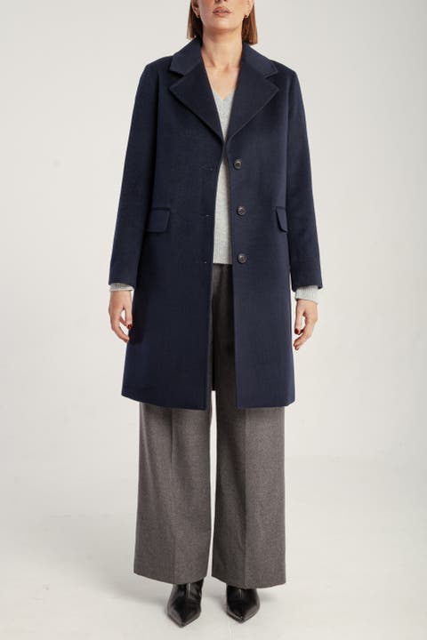 Cashmere Tailored Single-Breasted Coat