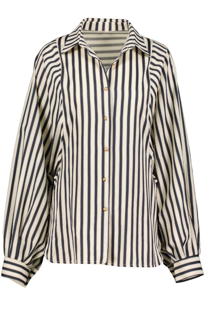 Bishop + Young Aly Dolman Sleeve Striped Top, Alternate, color, Navy Stripe