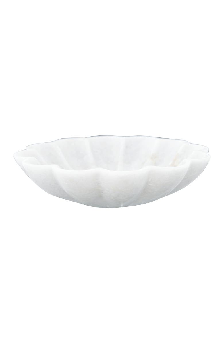 Storied Home Carved Marble Dish, Alternate, color, White