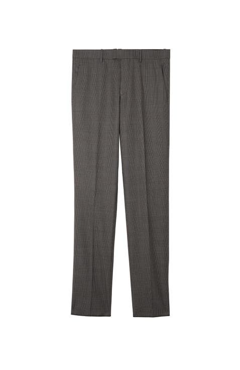 Check Wool Cashmere Bond Tailored Trousers
