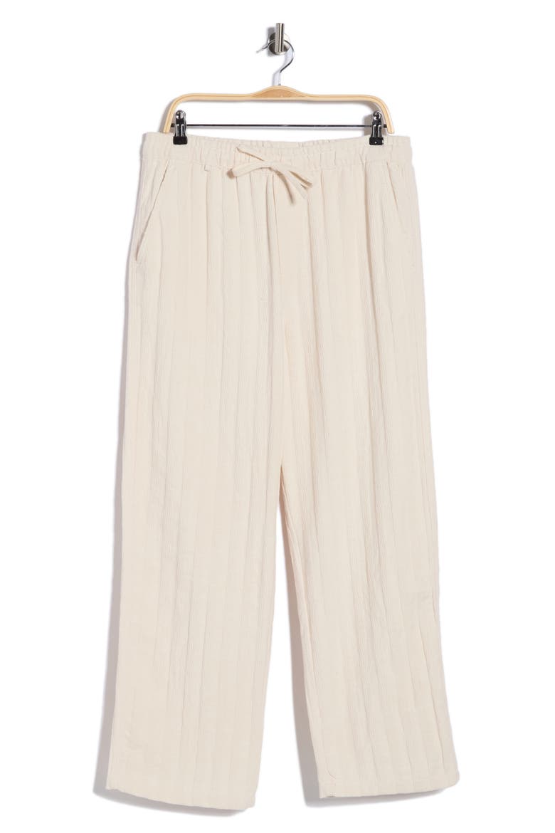 Ecru Textured Pants, Alternate, color, ECRU