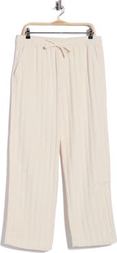 DENIM AND FLOWER Ecru Textured Pants
