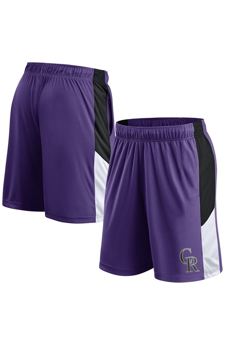 FANATICS Men's Fanatics Branded Purple Colorado Rockies Primary Logo Shorts, Main, color, 