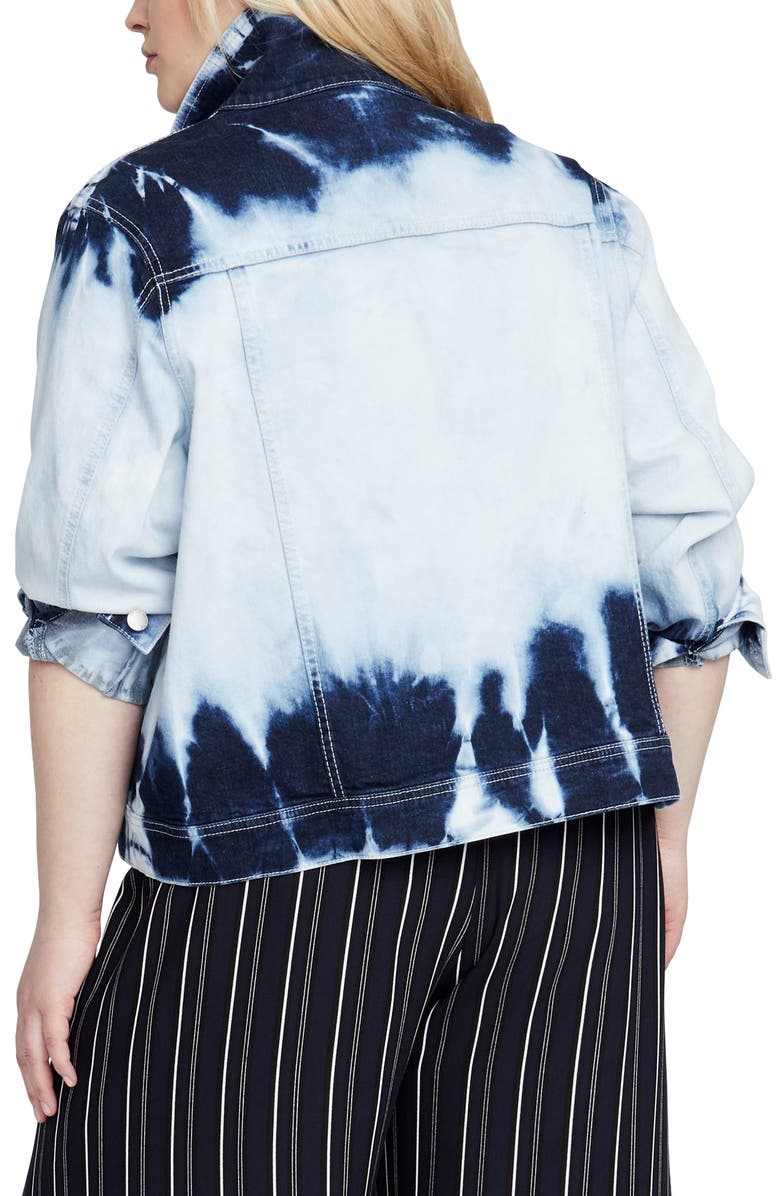 RACHEL Rachel Roy Acid Wash Denim Jacket, Alternate, color,
