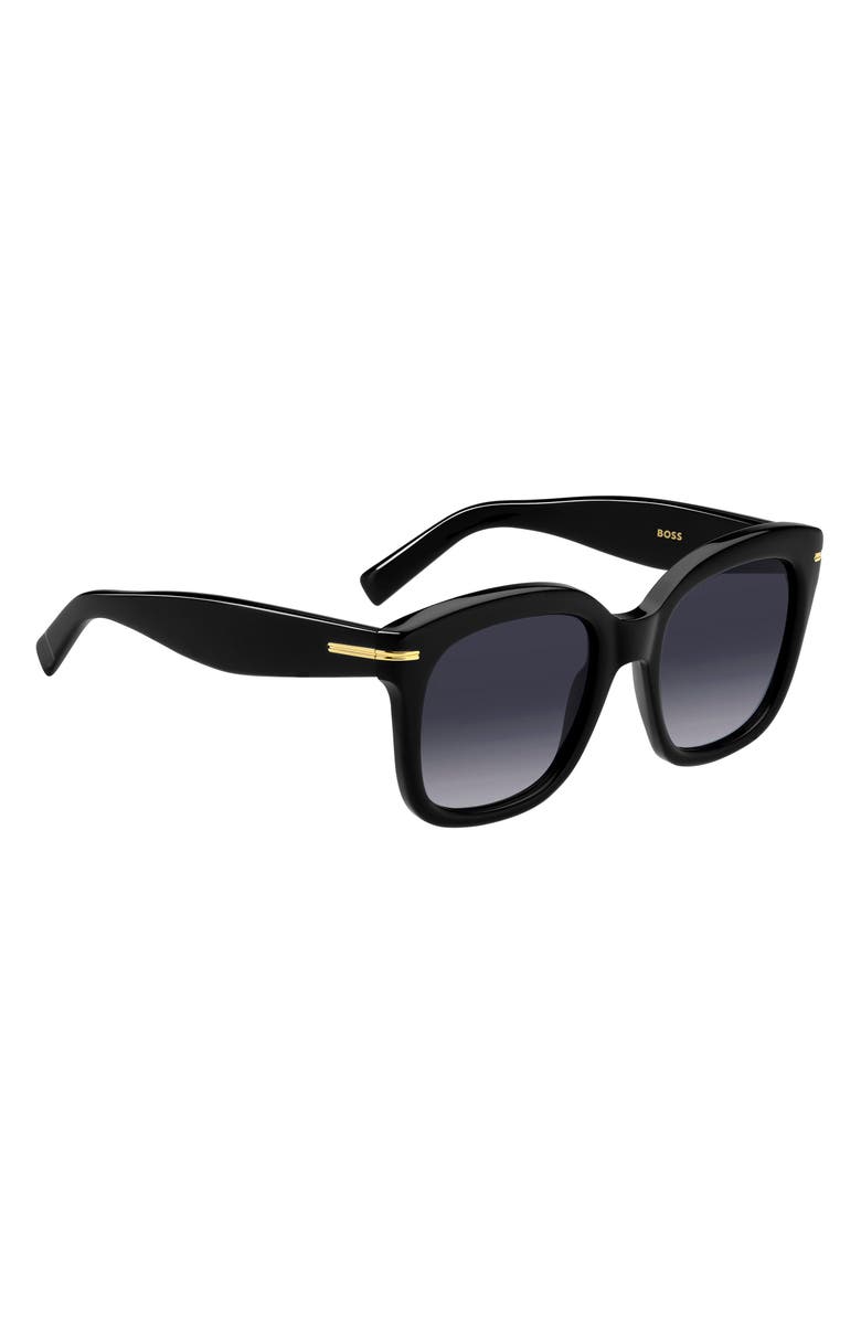 BOSS 53mm Gradient Square Sunglasses, Alternate, color, Black