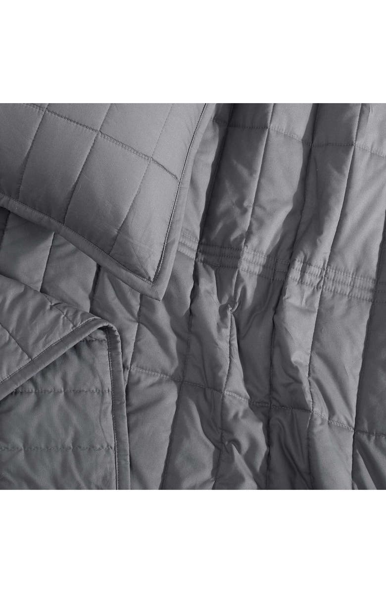 Calvin Klein Washed Percale Quilt & Shams Set, Alternate, color, Dark Grey