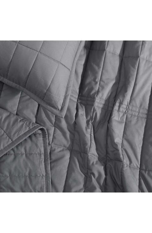 Calvin Klein Washed Percale Quilt & Shams Set In Gray
