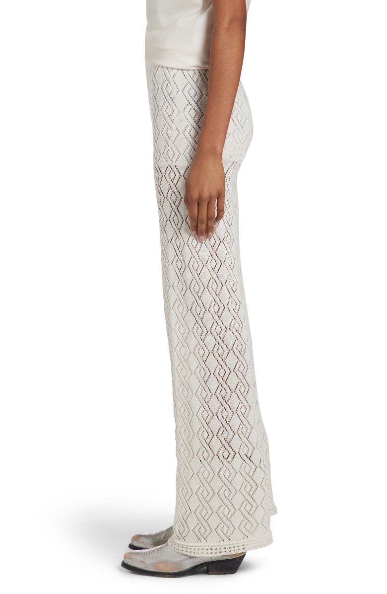 Golden Goose Open Stitch Wide Leg Pants, Alternate, color, Ecru