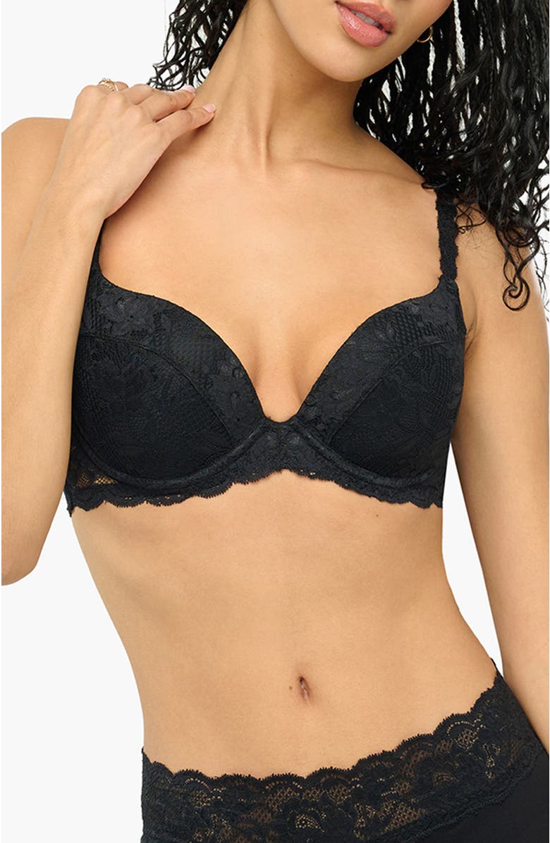 Cosabella Nsn Push Up Bra, Main, color, Black
