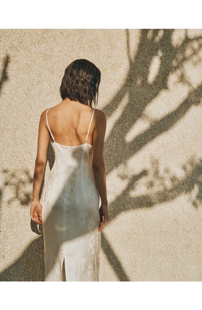 Lost Pattern NYC "Floral Reverie" Boatneck Maxi Dres, Alternate, color, White