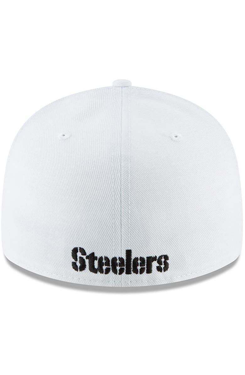 New Era Men's New Era White Pittsburgh Steelers Omaha Low Profile 59FIFTY Fitted Hat, Alternate, color, 