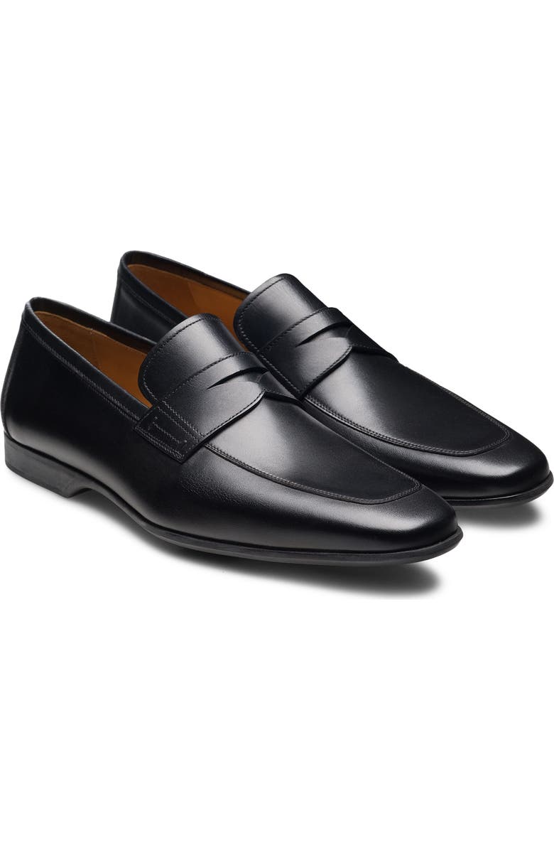 Magnanni Ramiro Penny Loafer, Main, color, Black