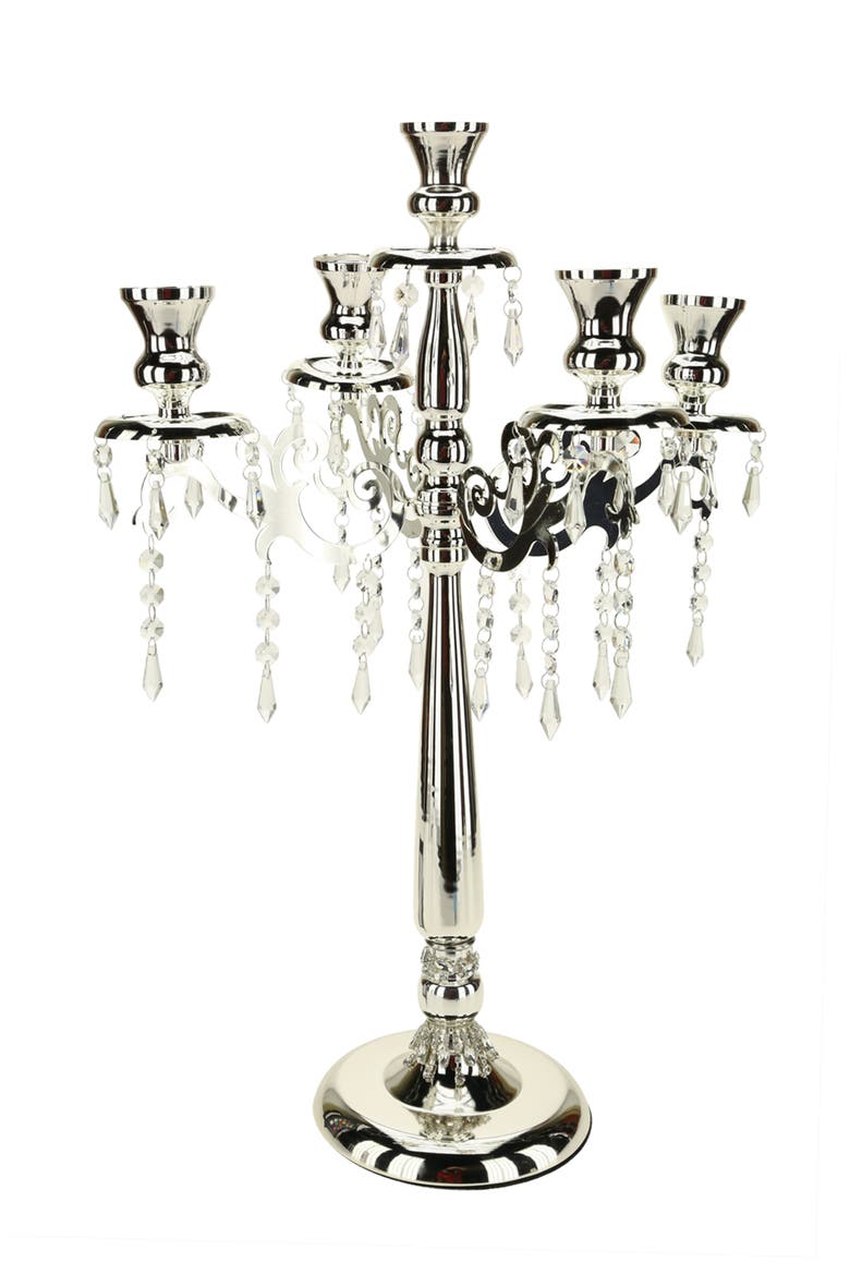 Jeweled PedestalCandelabra, Main, color, Silver