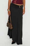 Princess Polly Nola Hardware Detail Cotton Blend Maxi Skirt