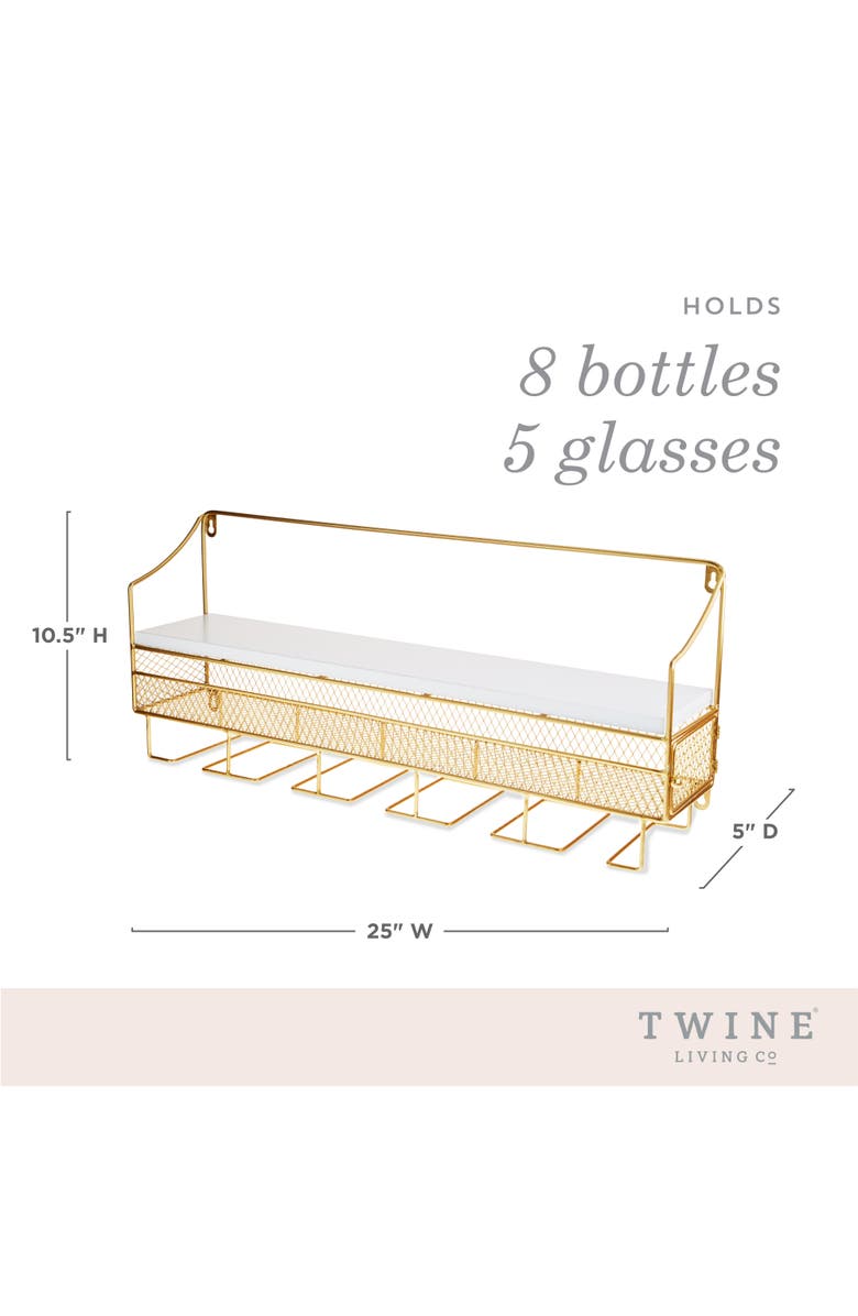 TWINE Wall Mounted Wine Rack
Cork Storage in Gold, Alternate, color, Gold