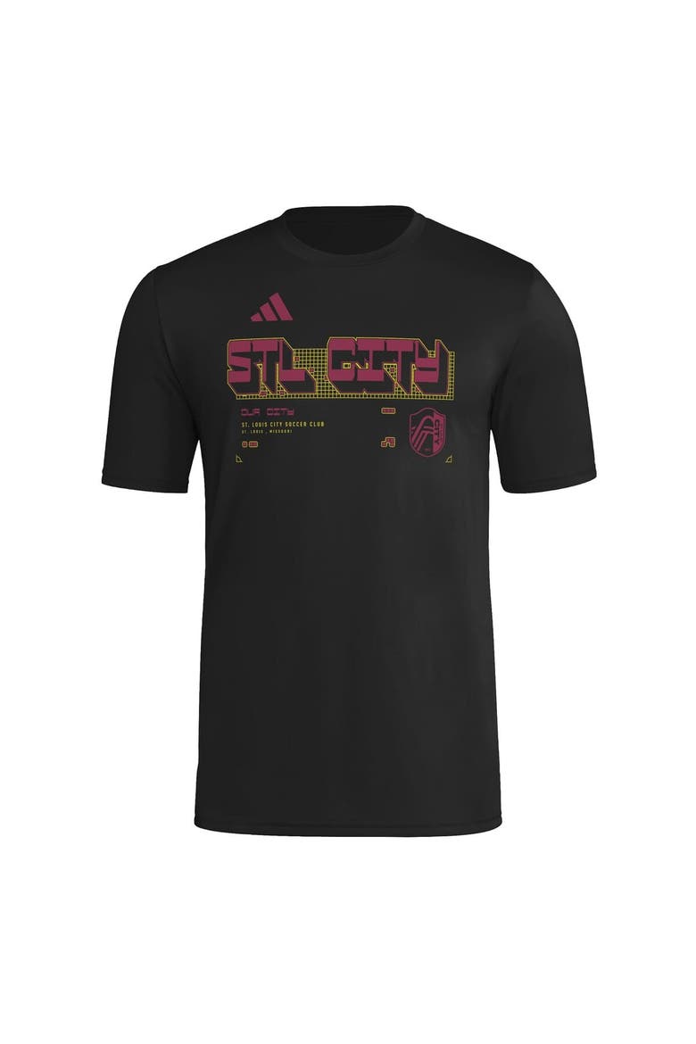 Men's adidas  Black St. Louis CITY SC 2026 Anthem AEROREADY Pregame T-Shirt, Alternate, color, Black